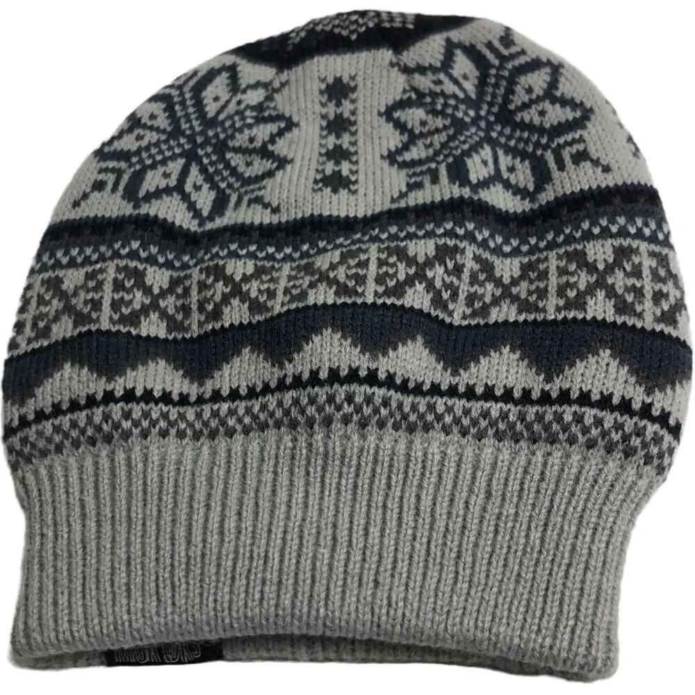 Muk Luks Gray Reversible Beanie Hat
